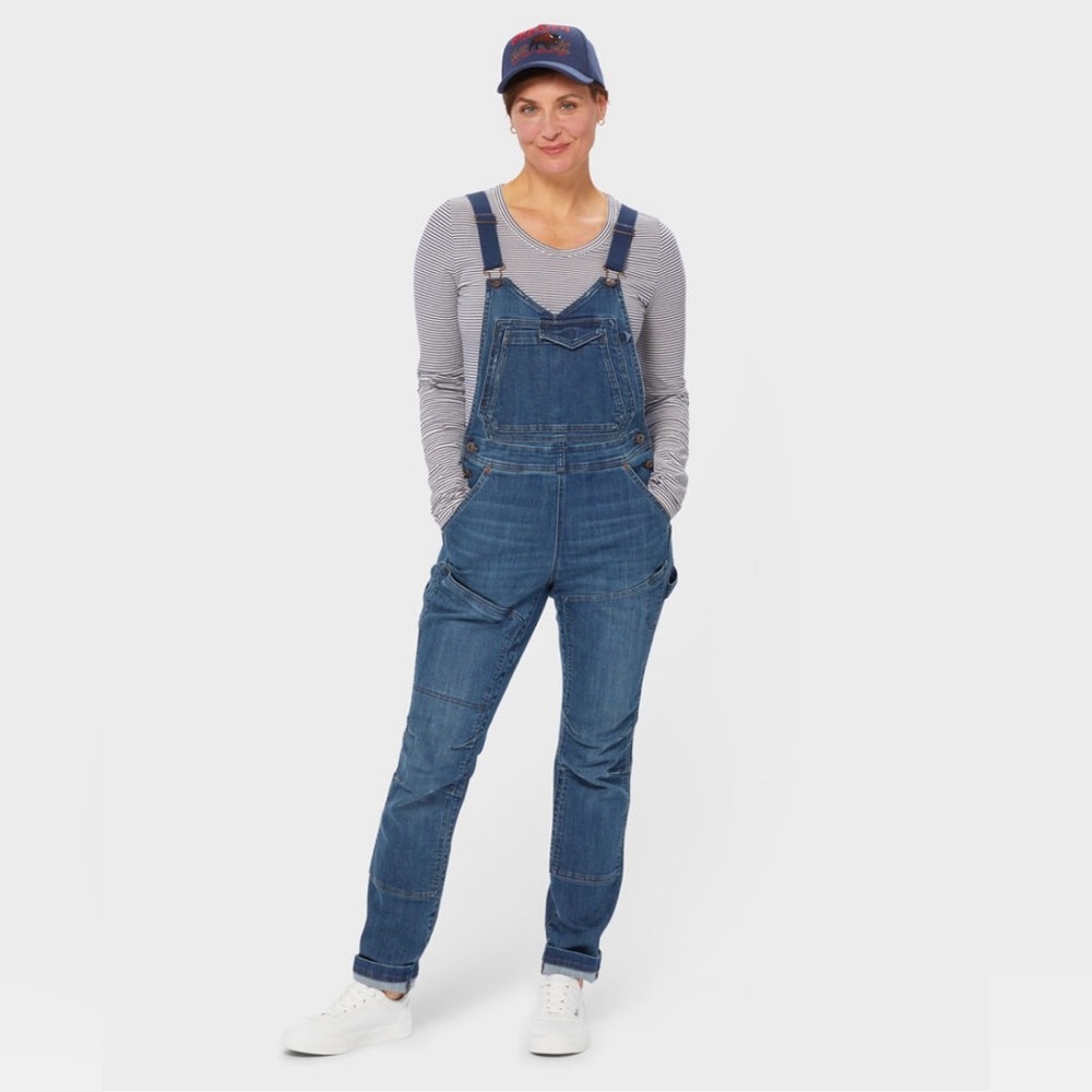 Duluth Trading Co Women's DoubleFlex Work Denim Bib Overall